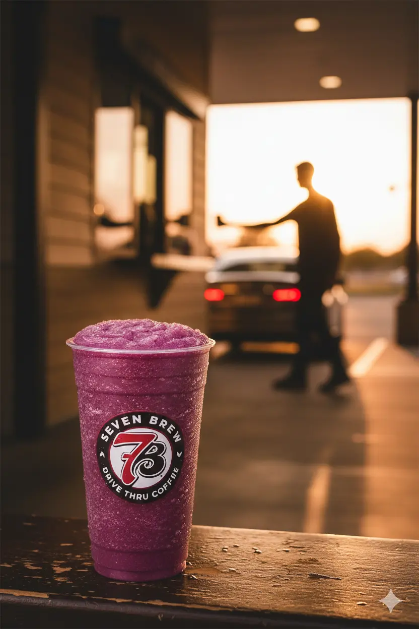 7 Brew Blue Pom Smoothie